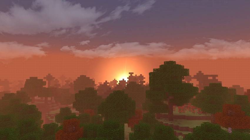 Sunrise scene with RG Shader