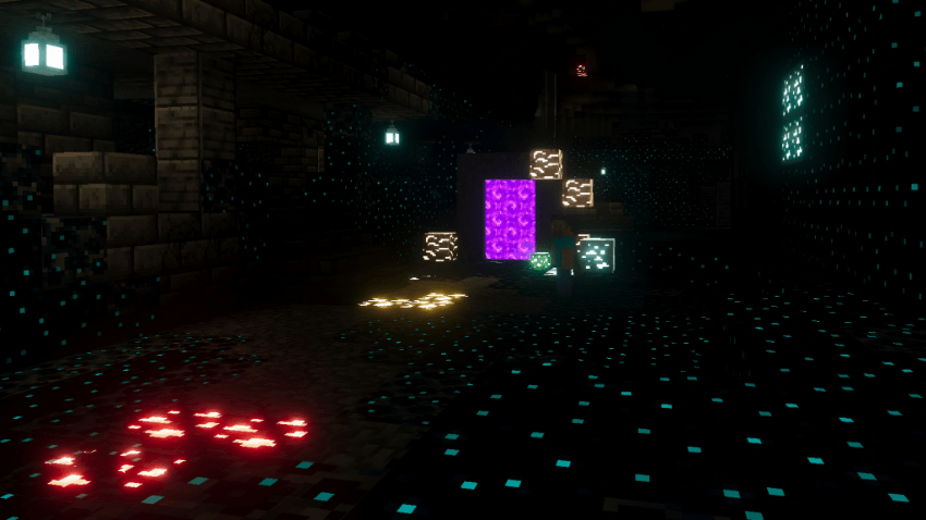 PBR ores reflecting light