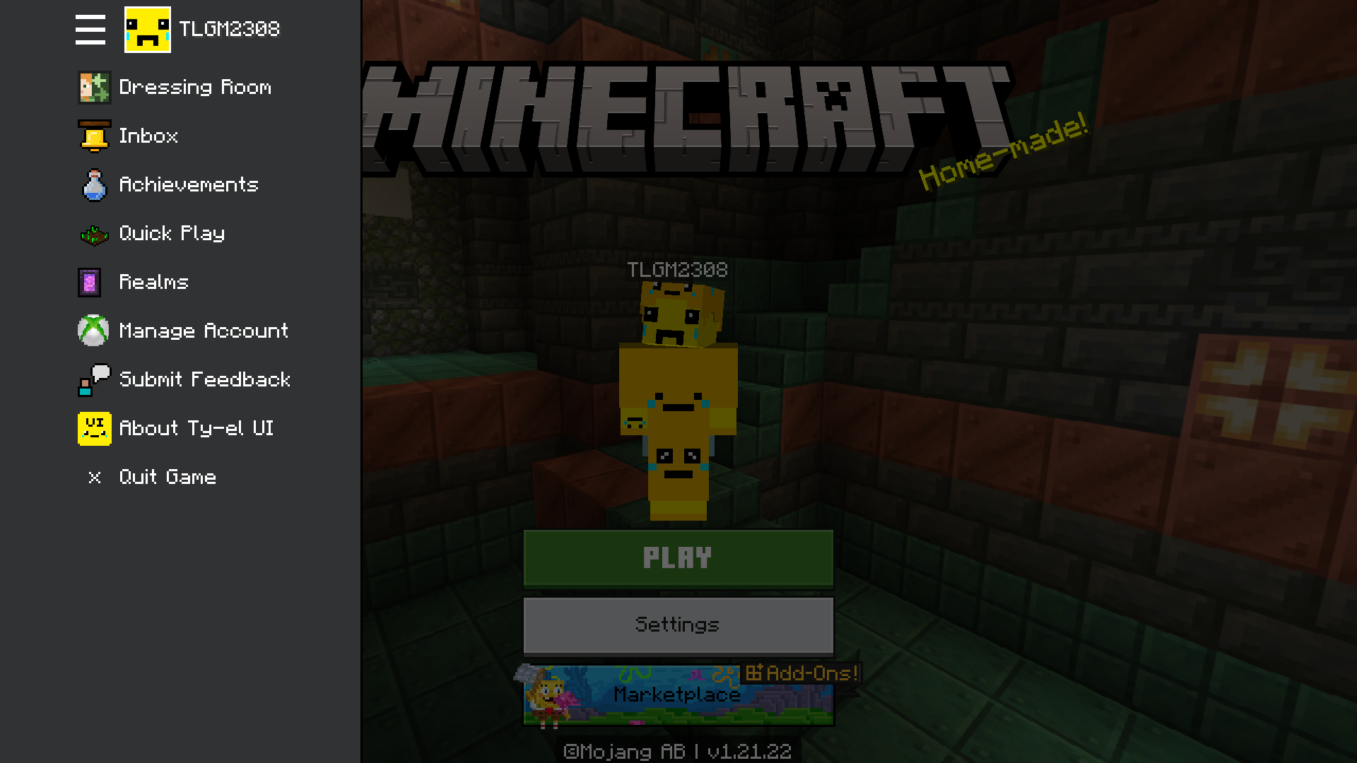 Start Screen Sidebar Buttons