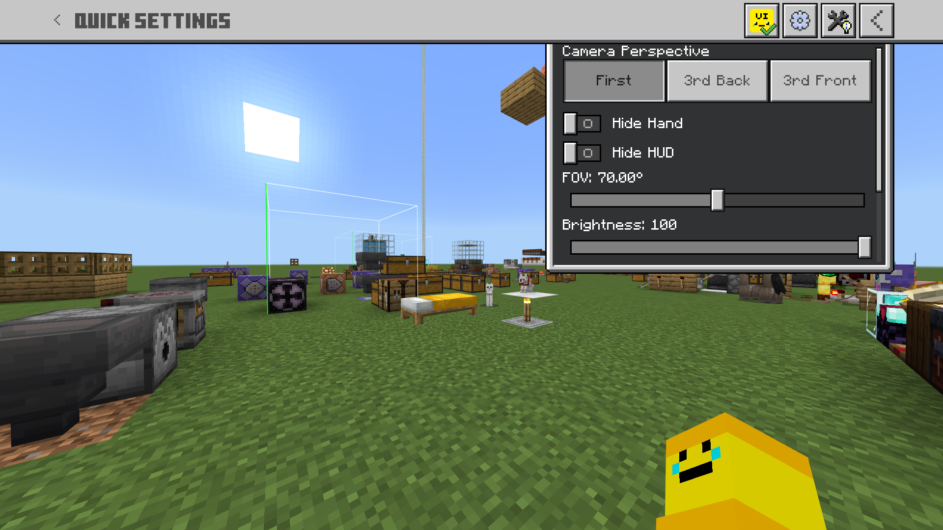 Quick Settings Screen