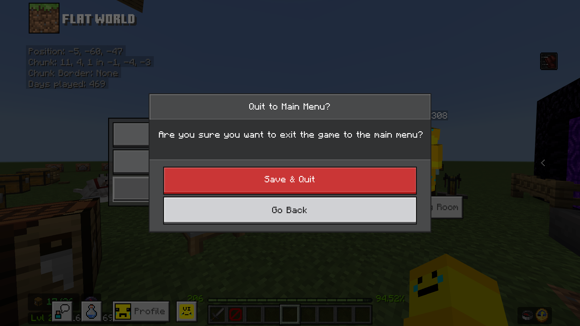 Quit Confirmation Popup
