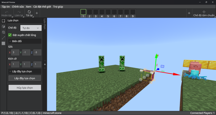 Editor Mode - Selection Menu