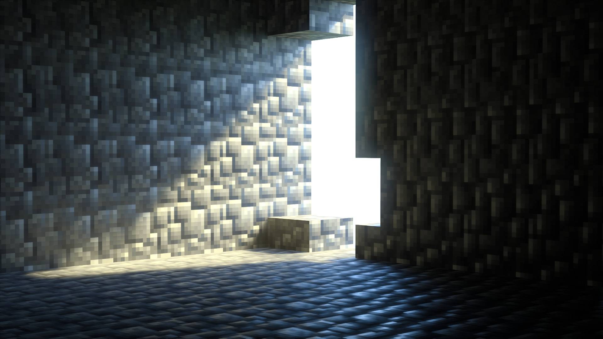 Vanilla RTX Normals Cobbled Deepslate Showcase Image - immaculate normals