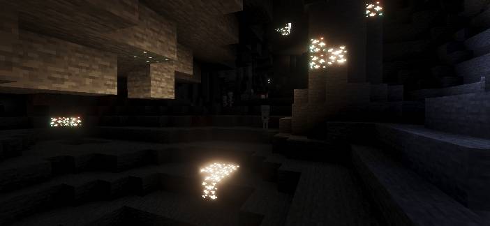 Ores glowing in the dark