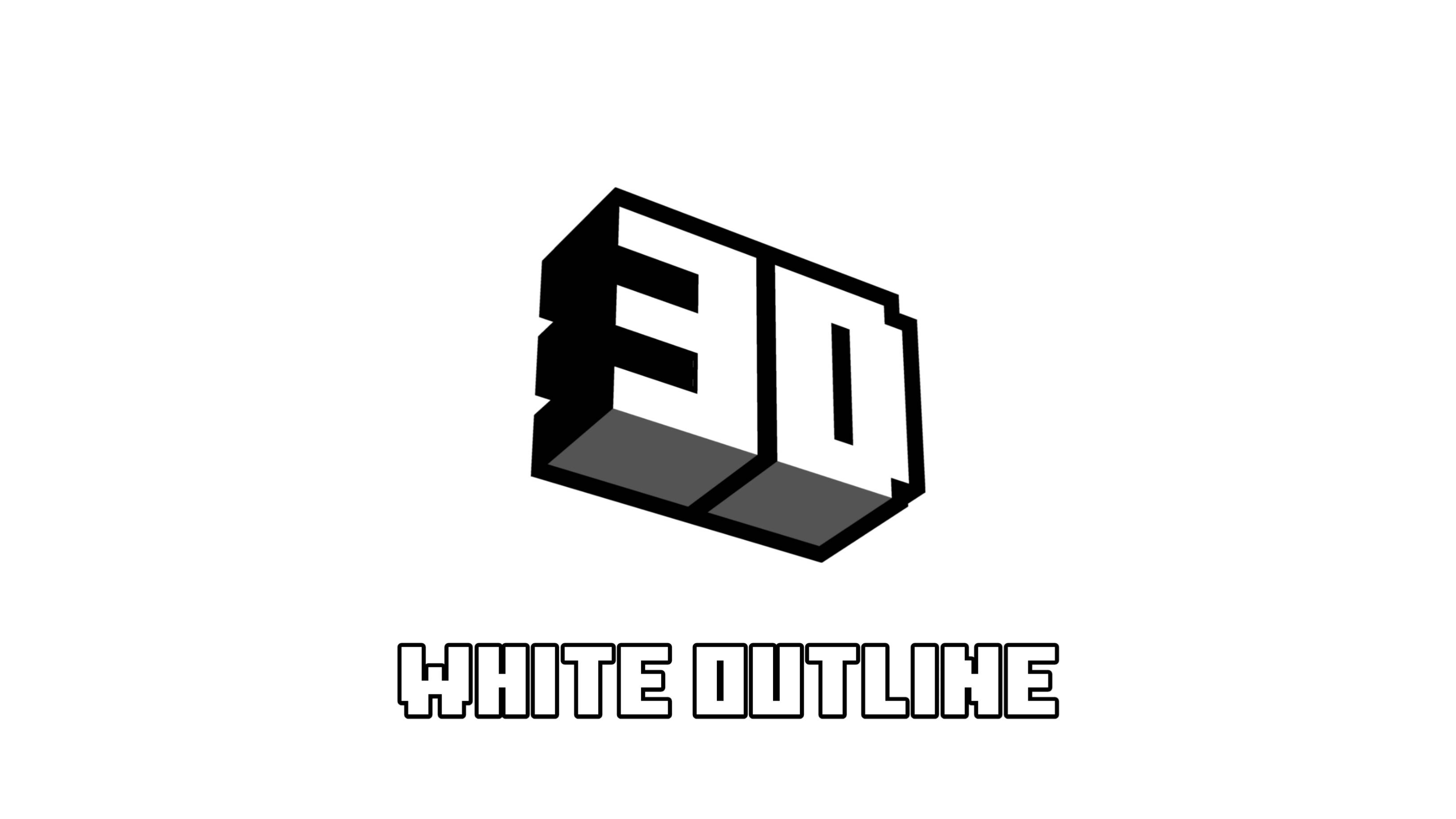 White 3D Outline — screenshot 1