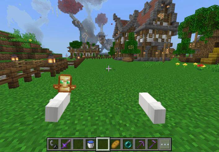 Gameplay view highlighting the slim arms and reduced block size